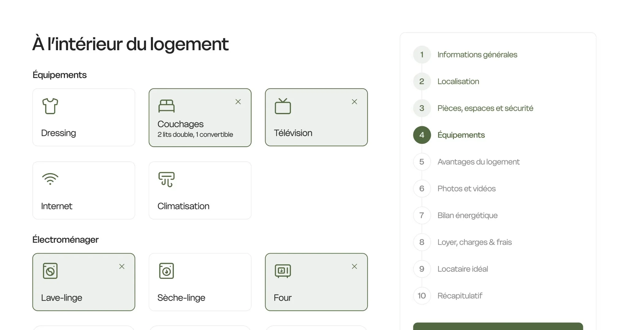 Écran Miramo de création d'annonce avec aperçu du logement