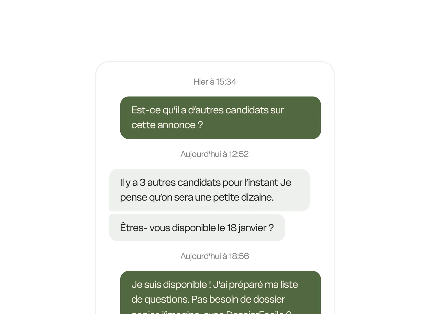 Candidate, échange et signe au même endroit